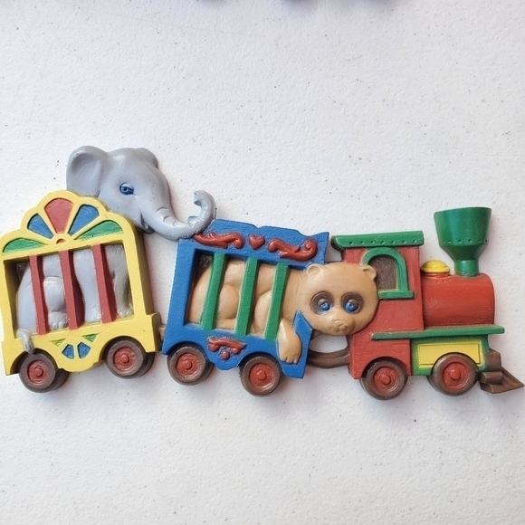 Vtg Homco ZOO Train wall plaques Lion Giraffe Tiger Elephant nursery room decor - Picture 4 of 5